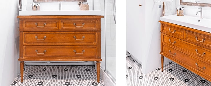 Meuble salle de bain upcycler Atelier Sésame