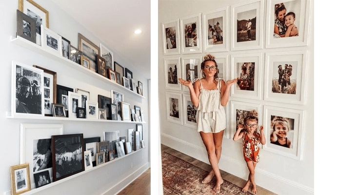 décorer un couloir : ajouter des cadres photos