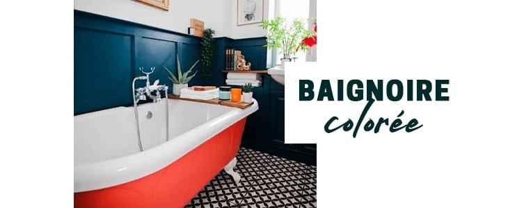 installer une baignoire colorée