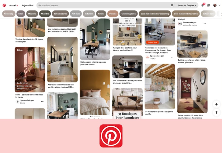 Pinterest : Meilleur réseau sociaux pour inspiration déco