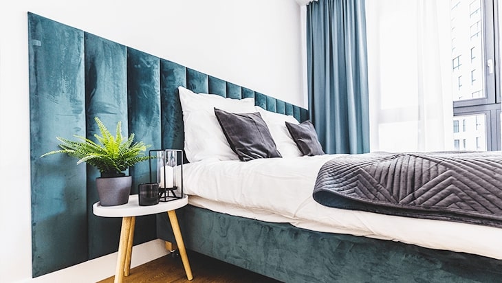 Tête de lit matelassée tendance décoration 2021