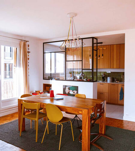 Travaux salle à manger et verrière de séparation dans la cuisine