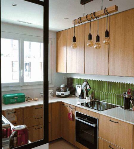 Idée déco crédence verte cuisine