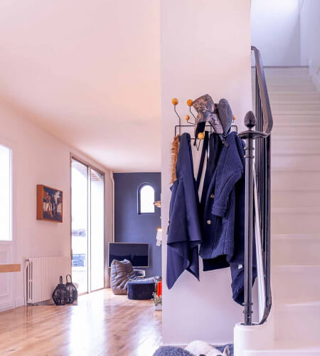 Travaux de rénovation d'un couloir de maison à Vaucresson